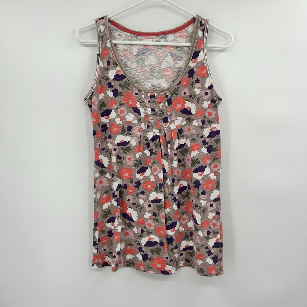 Boden Womens Floral Sleeveless Tank Top Size 4 Bloomcore Feminine Artsy‎ Summer